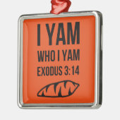 Ich bin, wem ich Exodus-Spaß bin Silbernes Ornament (Links)