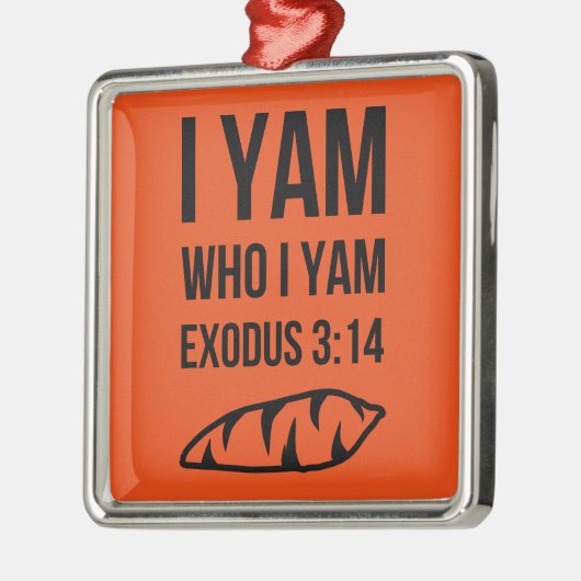 Ich bin, wem ich Exodus-Spaß bin Silbernes Ornament (Links)