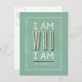Ich bin, wer ich bin postkarte (Vorne/Hinten)
