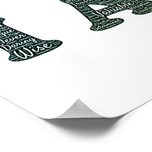 Ich bin wertvoll in der Lage, Christliche Wortkuns Poster (Ecke)