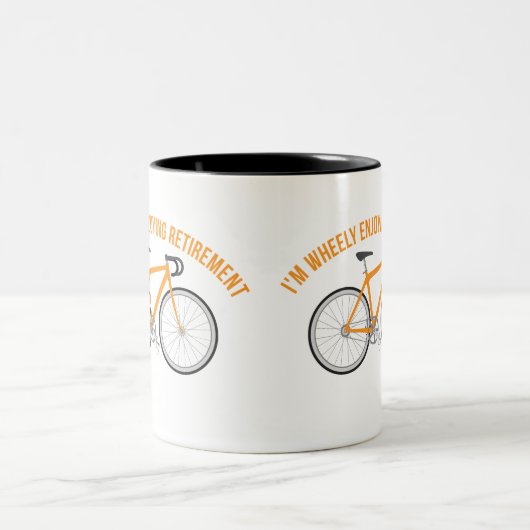Ich bin Wheely Ruhestands-lustiges Fahrrad Zweifarbige Tasse (Mittel)