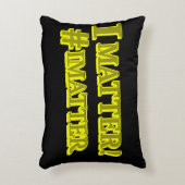 "Ich bin wichtig!" Niedliches Ausdrucksdesign. Jet Dekokissen (Vorderseite(Vertikal))