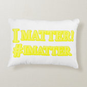 "Ich bin wichtig!" Niedliches Ausdrucksdesign. Jet Dekokissen (Rückseite)