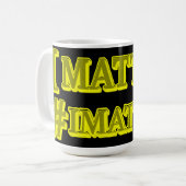 "Ich bin wichtig!" Niedliches Ausdrucksdesign. Jet Kaffeetasse (Vorderseite Links)