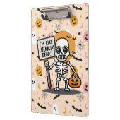 Ich bin wie buchstäblich tot Spooktacular Fun Hall Klemmbrett (Links)