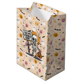 Ich bin wie buchstäblich tot Spooktacular Fun Hall Mittlere Geschenktüte (Vorderseite Schrägansicht)