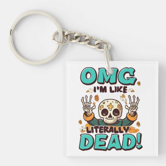 Ich bin wie buchstäblich tot Spooktacular Fun Hall Schlüsselanhänger (Vorderseite)