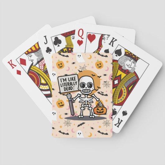 Ich bin wie buchstäblich tot Spooktacular Fun Hall Spielkarten (Rückseite)