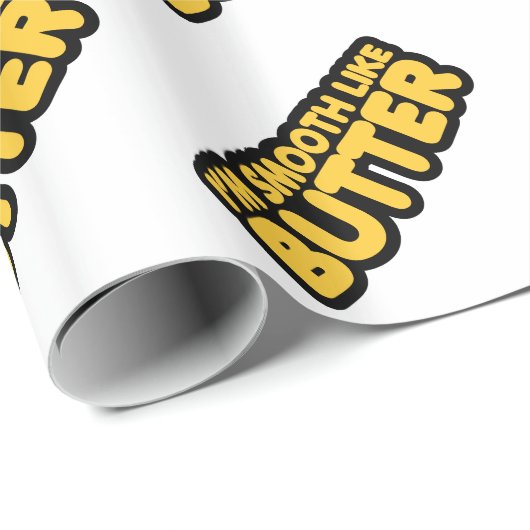 Ich bin wie Butter glatt Geschenkpapier (Rolleneckpunkt)