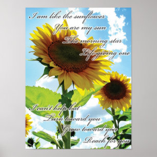 Ich bin wie die Sonnenblume Poster
