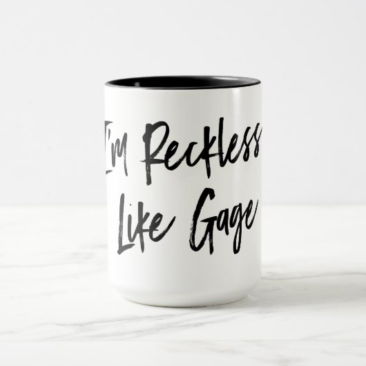 "Ich bin" wie Messgerät-übergroße Tasse (Zentrum)