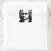 Ich bin wieder da quadratischer aufkleber (Tasche)