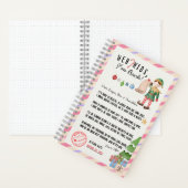 Ich bin wieder da! Weihnachts-Elf-Rücksendeprotoko Notizblock (Innen)