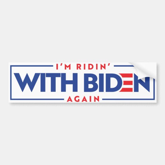 Ich bin wieder mit Biden unterwegs Autoaufkleber (Vorne)