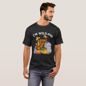 Ich bin wild und 5 Jahre alt Zoo Thema 5. Geburtst T-Shirt (Vorne ganz)