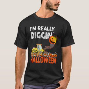 Ich bin wirklich Diggin' Halloween-Kürbisgraben T-Shirt