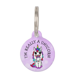 Ich bin wirklich ein Einhorn Funny Dog Tag Haustiermarke