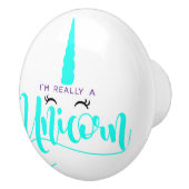 Ich bin wirklich ein einzigartiges aqua-blaues mag keramikknauf (Rechts)