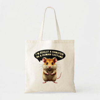 Ich bin wirklich ein Hamster in einem menschlichen Tragetasche