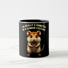 Ich bin wirklich ein Hamster in einem menschlichen Zweifarbige Tasse