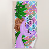 Ich bin wirklich ein Meerjungfrau 🧜 ♀️ im Ozean Strandtuch (Vorderseite)