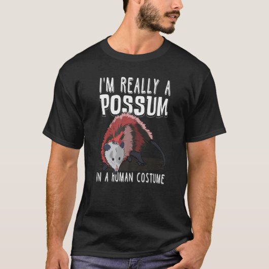 Ich bin wirklich ein Possum in einem menschlichen T-Shirt (Vorderseite)