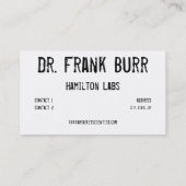 Ich bin wirklich ein Rocket-Wissenschaftler Visitenkarte (Rückseite)