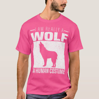 Ich bin wirklich ein Wolf an einem menschlichen Ha T-Shirt