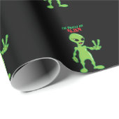 Ich bin wirklich eine Alien Geschenkpapier (Rolleneckpunkt)