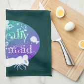 Ich bin wirklich eine Meerjungfrau Küchentuch (Viertel Falte)