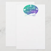 "Ich bin wirklich eine Meerjungfrau" stationär Briefpapier (Vorne/Hinten)