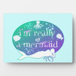 Ich bin wirklich eine Meerjungfrau-Wandplakette Fotoplatte