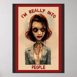 Ich "bin wirklich in Menschen Zombie Poster