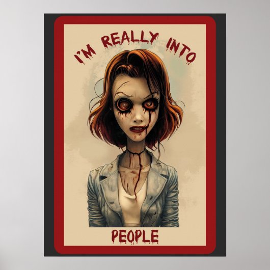 Ich "bin wirklich in Menschen Zombie Poster (Vorne)