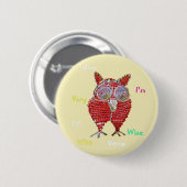 Ich bin wirklich weise Owl Button Button (Vorne & Hinten)
