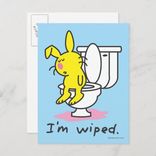 Ich bin wischt postkarte (Vorne/Hinten)