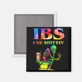 Ich bin witzig Skelett Tie Dye Magnet (Vorderseite/Rückseite)