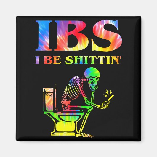 Ich bin witzig Skelett Tie Dye Magnet (Vorne)