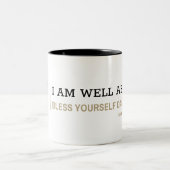 Ich bin wohl fähig – Jesaja 65,16 Tasse (Mittel)