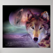 Ich bin Wolf Art Poster/Print Poster (Vorne)