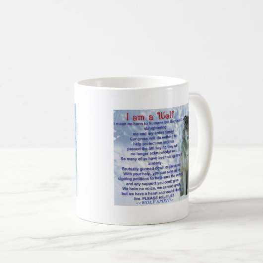 ICH BIN WOLF KAFFEETASSE (VorderseiteRechts)