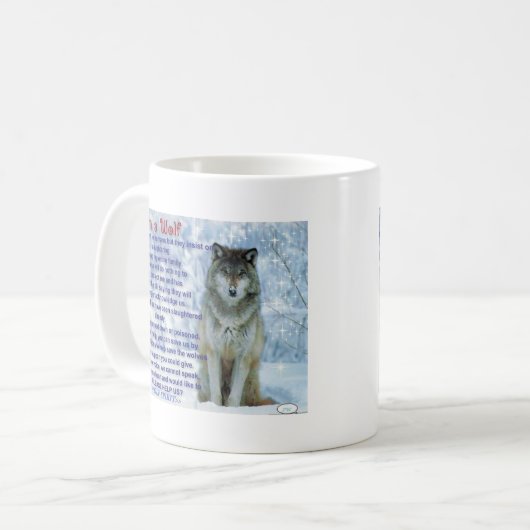 ICH BIN WOLF KAFFEETASSE (Vorderseite Links)