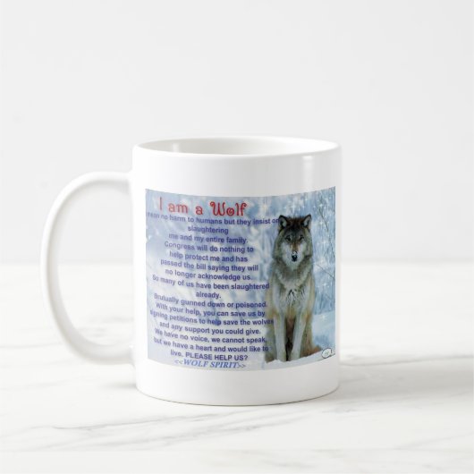 ICH BIN WOLF KAFFEETASSE (Links)