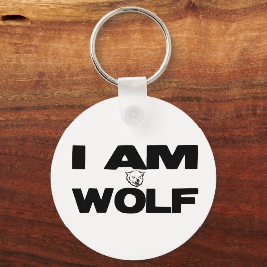 Ich bin Wolf Schlüsselanhänger (Vorderseite)