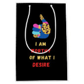 Ich bin Worthy Mittlere Geschenktüte (Vorderseite)