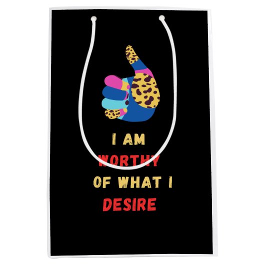 Ich bin Worthy Mittlere Geschenktüte (Vorderseite)