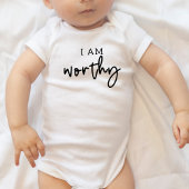 Ich bin würdig baby strampler