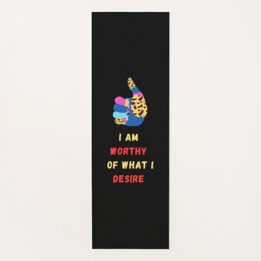 Ich bin würdig yogamatte (Vorderseite)