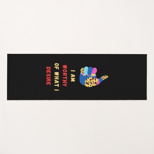 Ich bin würdig yogamatte (Vorderseite (Horizontal))