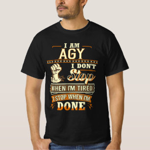 Ich bin wütend. Ich höre nicht auf, wenn ich müde T-Shirt